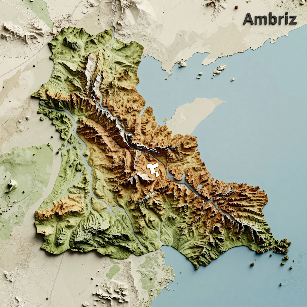 Ambriz, Angola Topographic Map