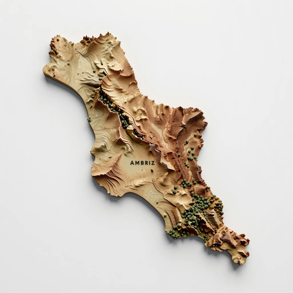 Ambriz, Angola 3D Topographic