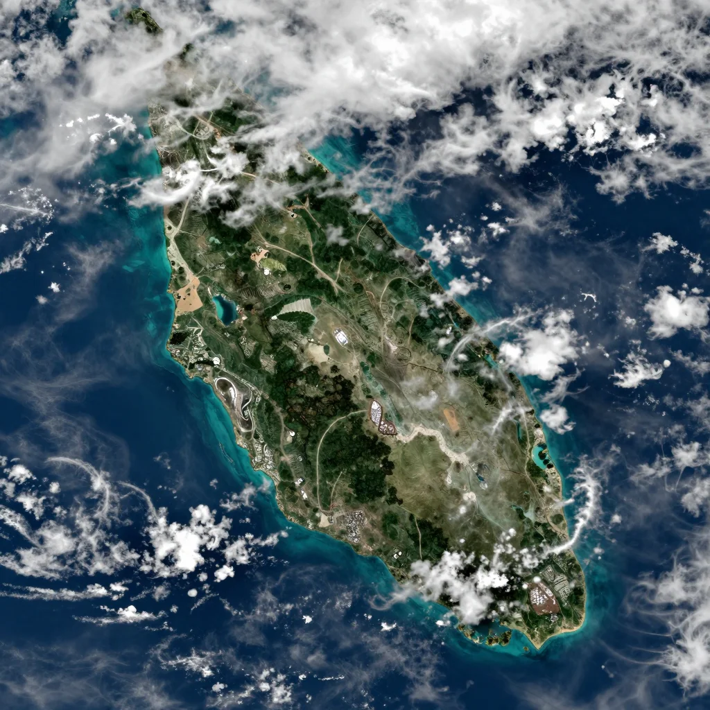 American Samoa Satellite View