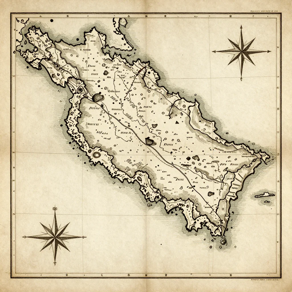 American Samoa Vintage Map