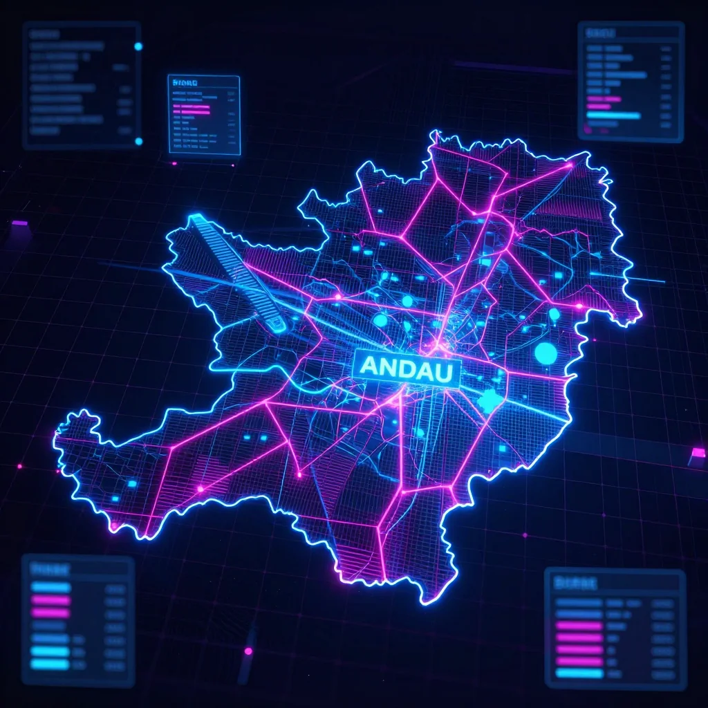 Andau, Austria Cyberpunk Map