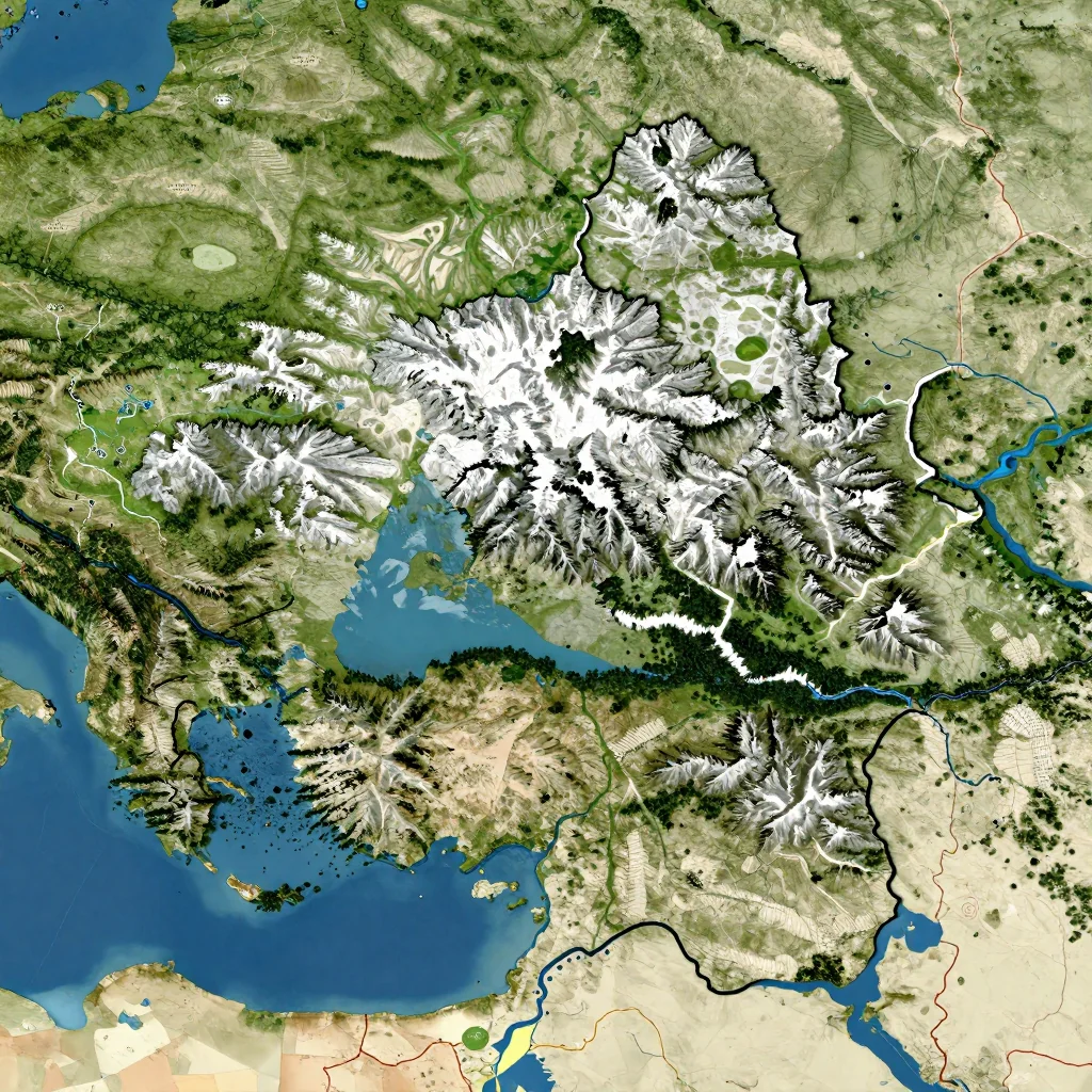 Andau, Austria Physical Geography Map