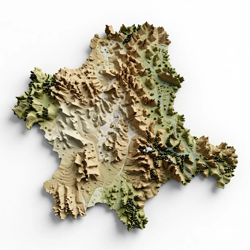 Andau, Austria 3D Topographic