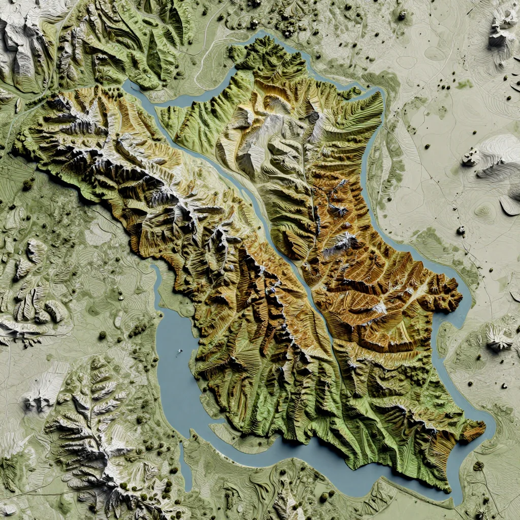 Andorra - Topographic Map Andorra Topographic Map