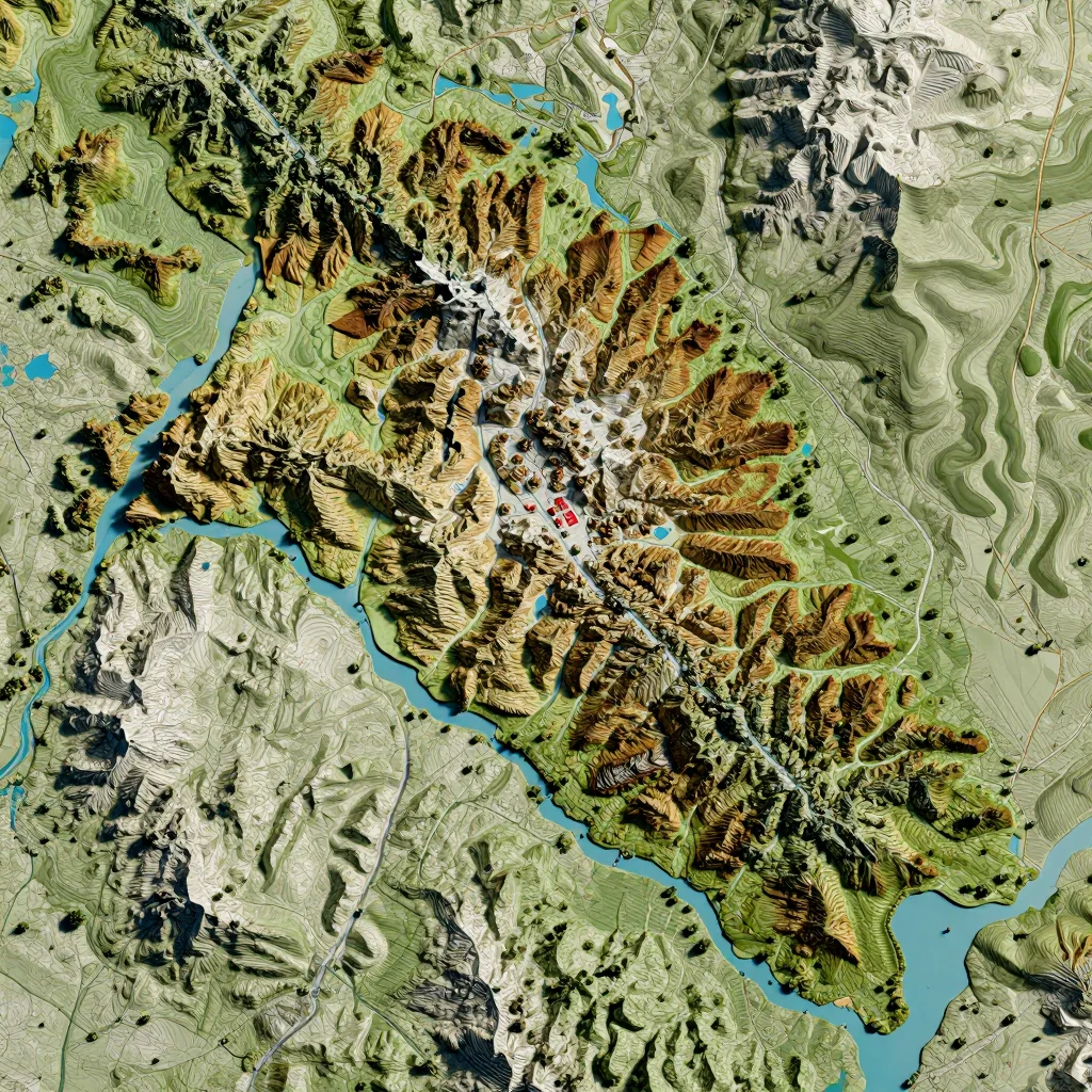 Andorra la Vella, Andorra Topographic Map