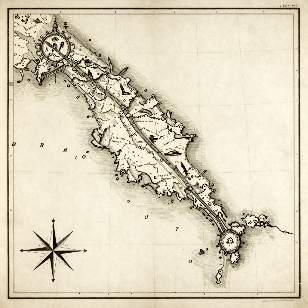 Anguilla Vintage Map