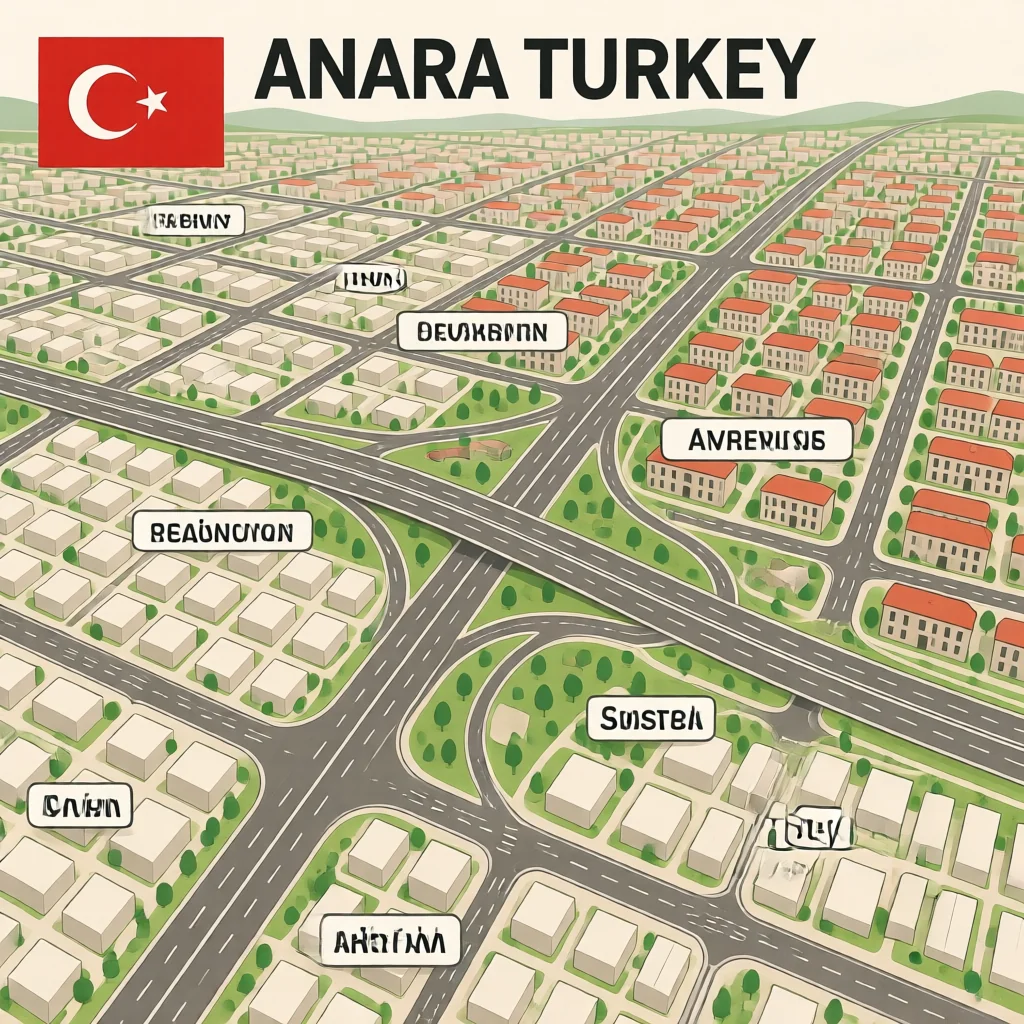 Ankara Turkey - Street and Road Map Ankara Turkey Street Map - Roads and Urban Layout