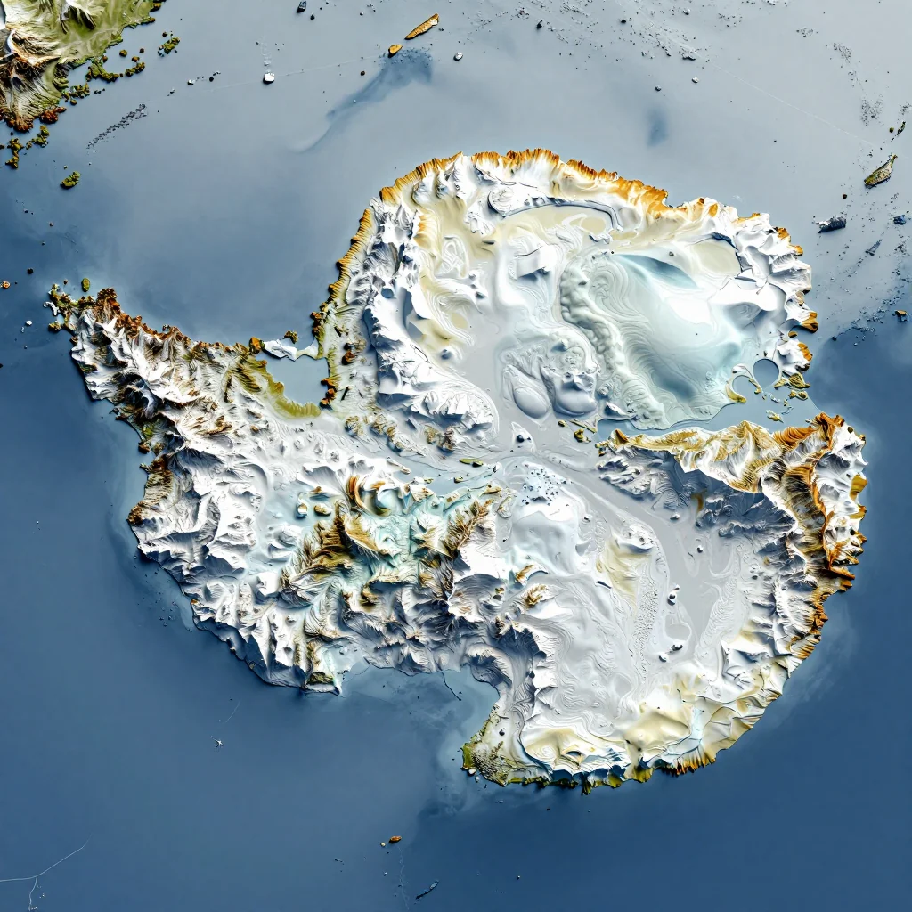Antarctica Topographic Map