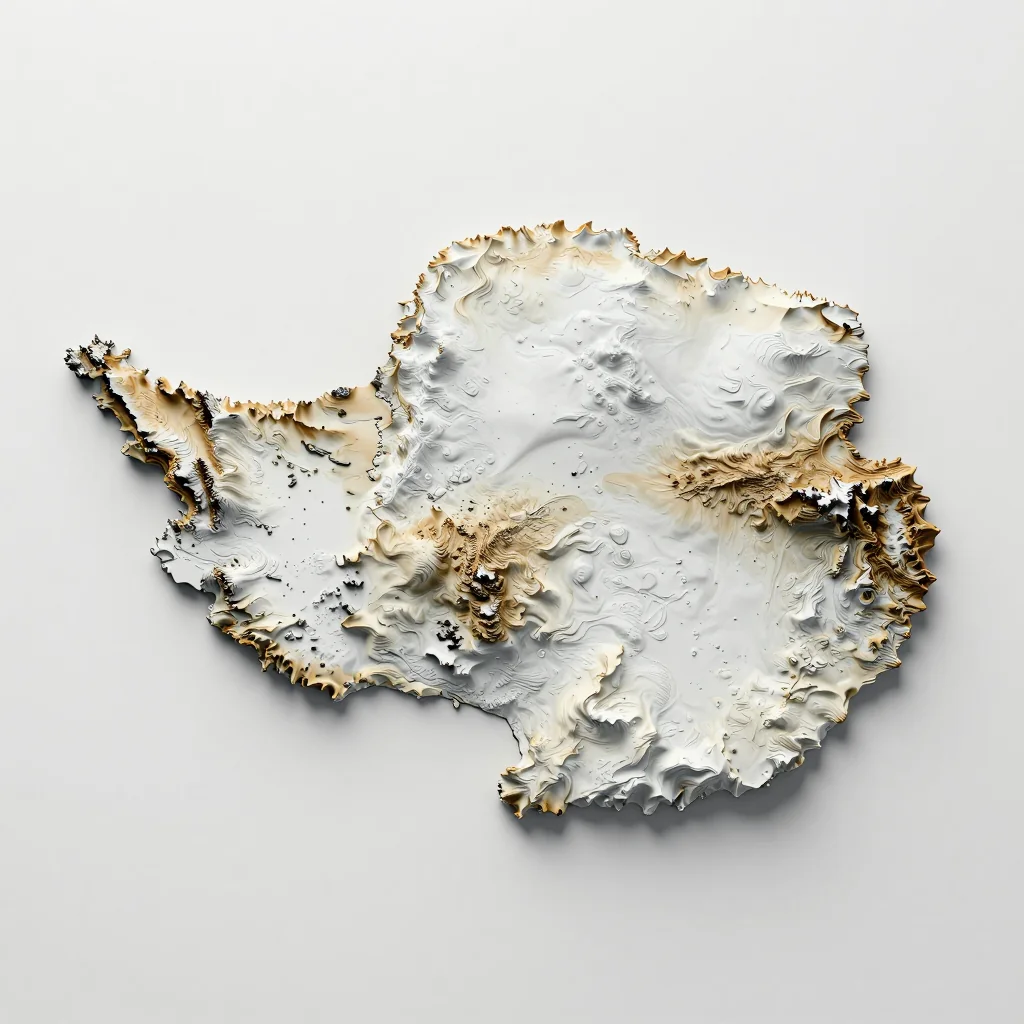 Antarctica 3D Topographic