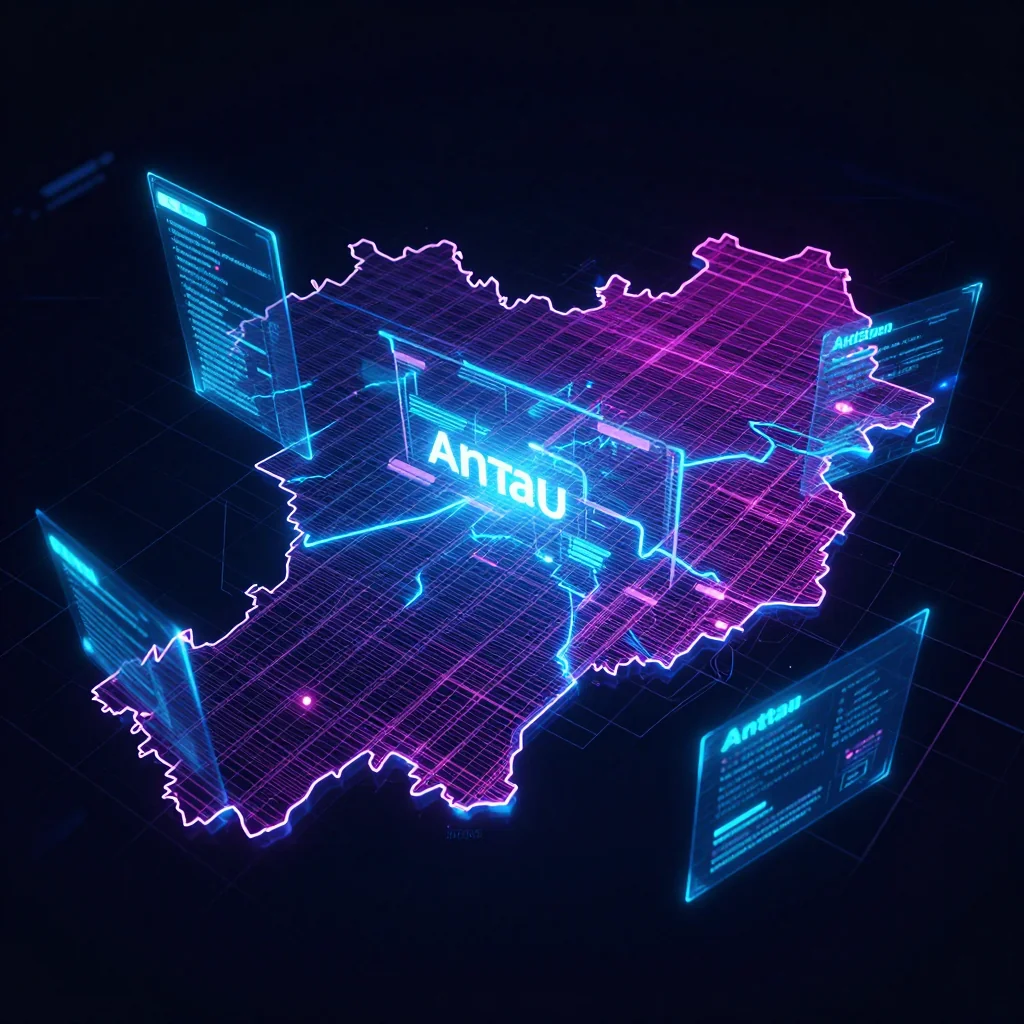 Antau, Austria Cyberpunk Map