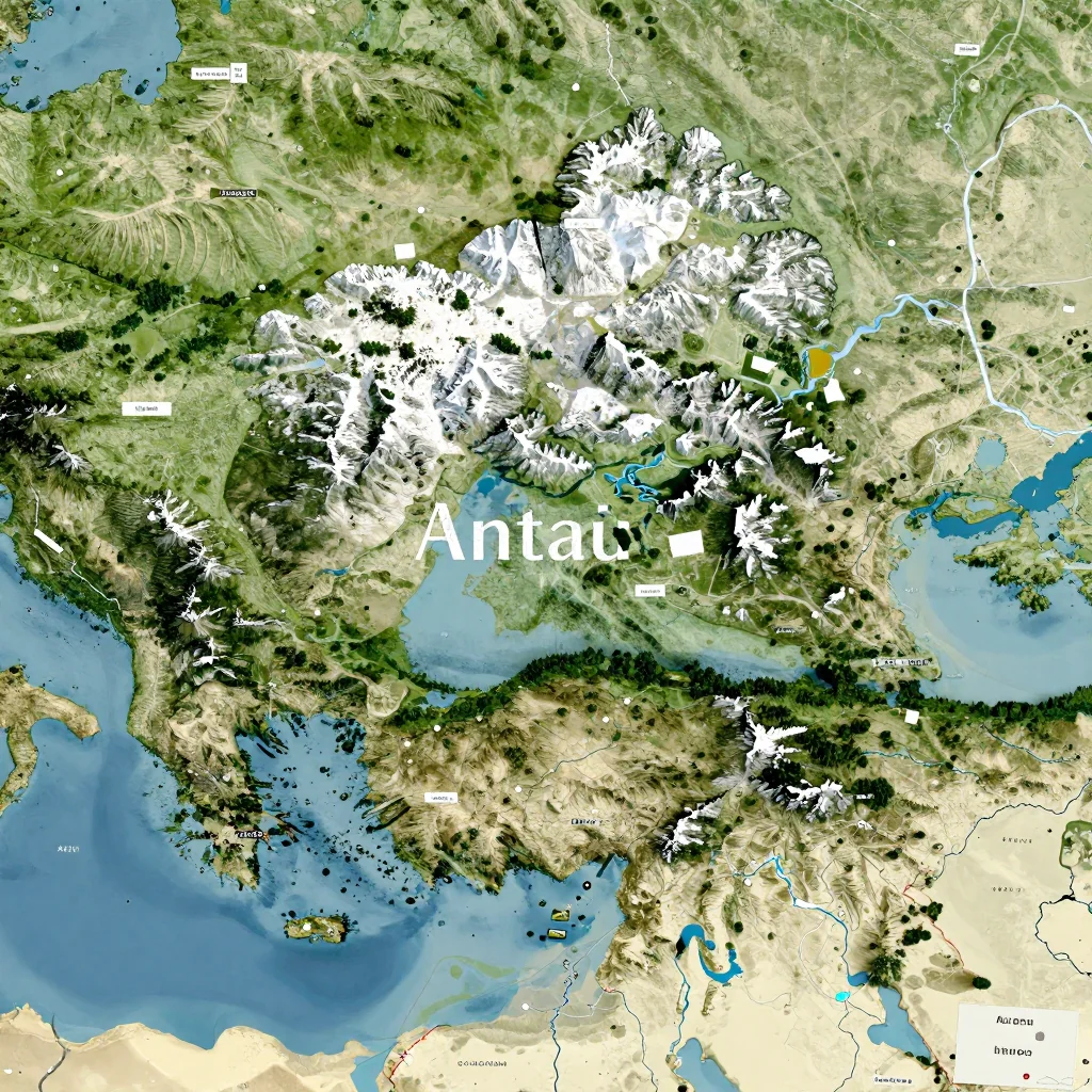 Antau, Austria Physical Geography Map