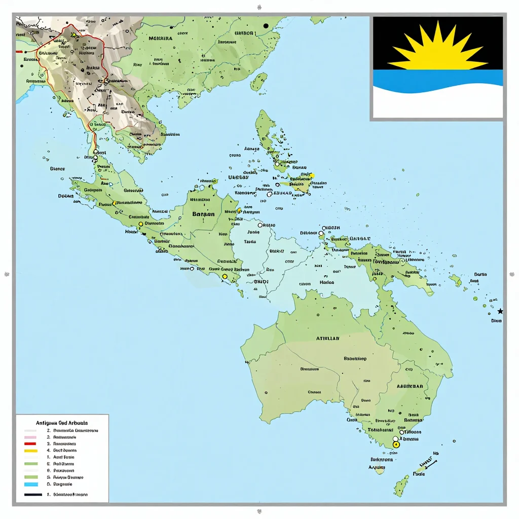 Antigua and Barbuda Political Map