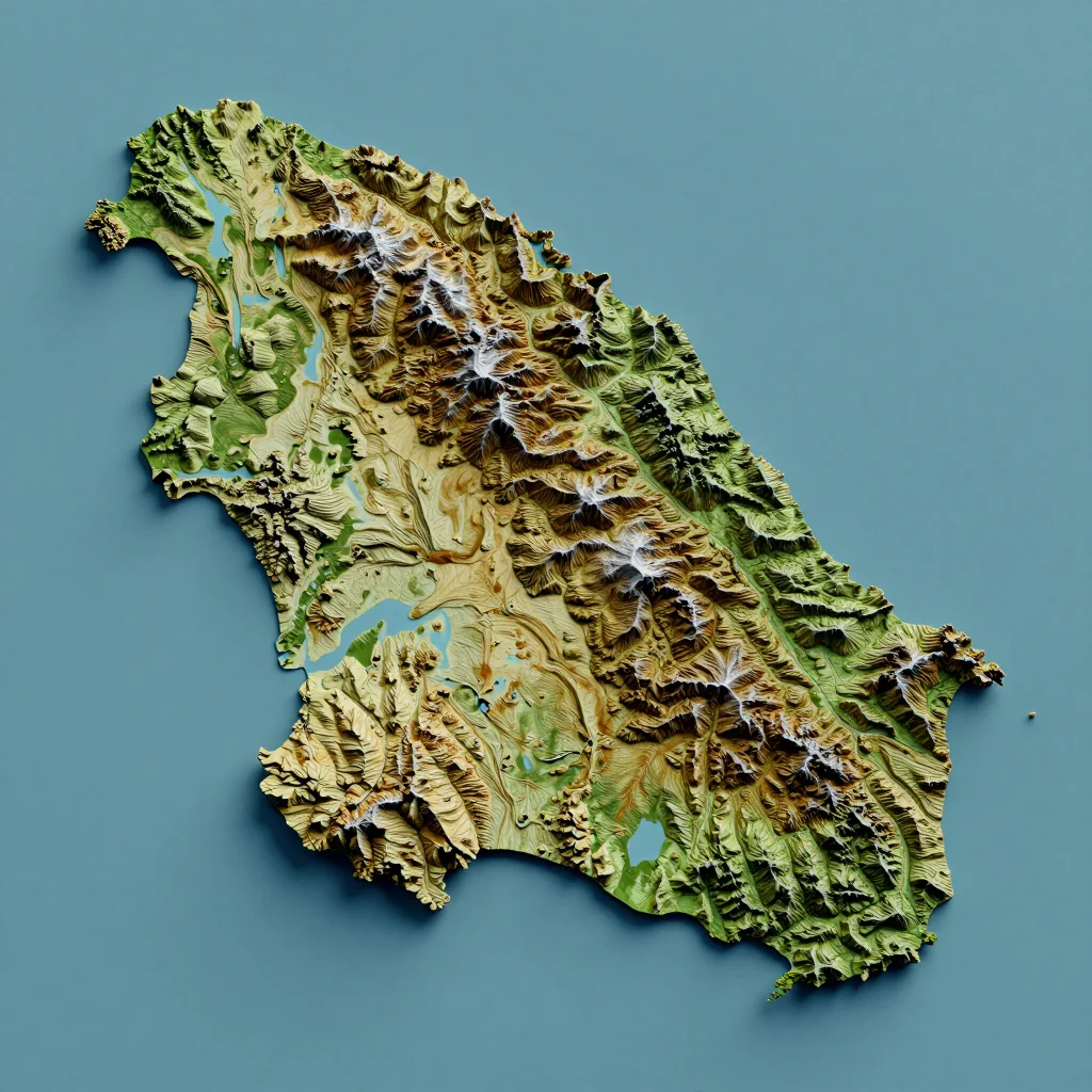 Antigua and Barbuda Topographic Map