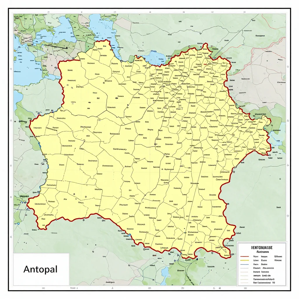 Antopal’, Belarus Political Map