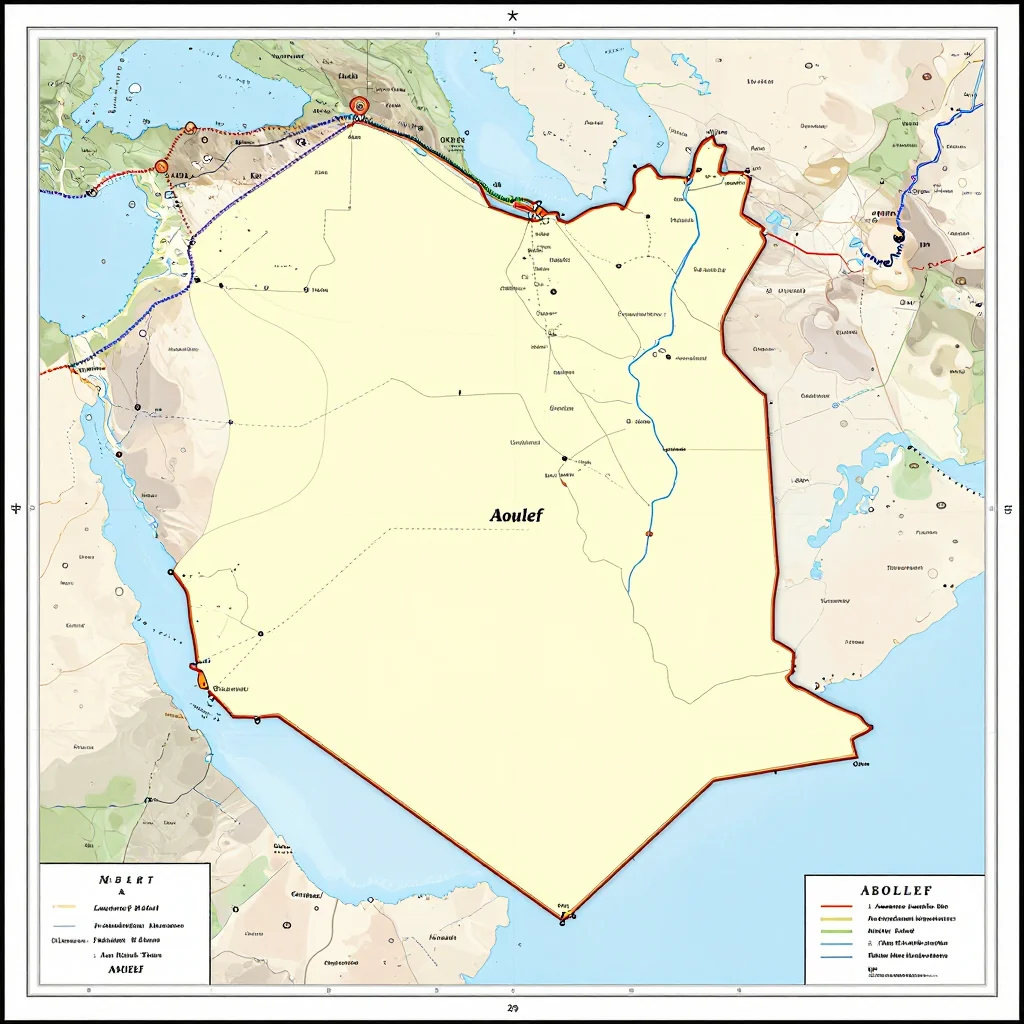 Aoulef, Algeria Political Map