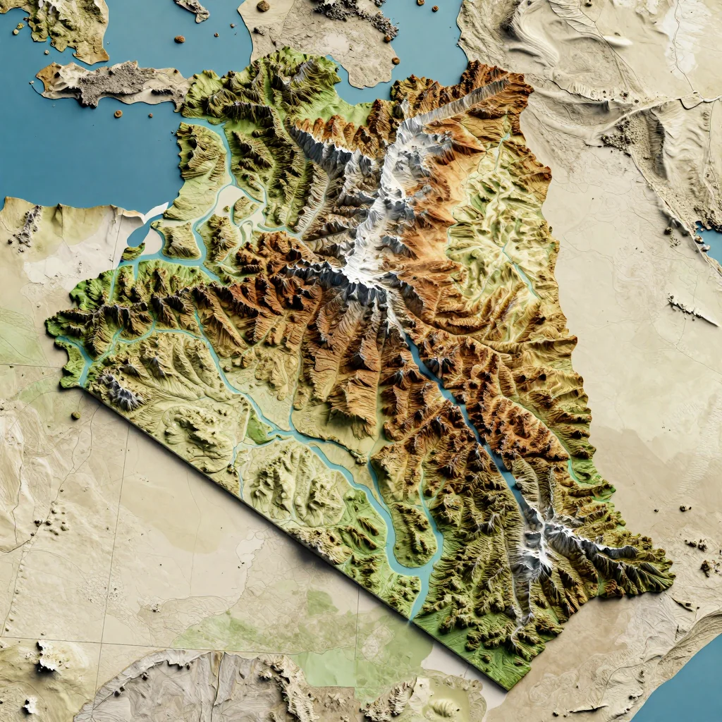 Aoulef, Algeria - Topographic Map Aoulef, Algeria Topographic Map