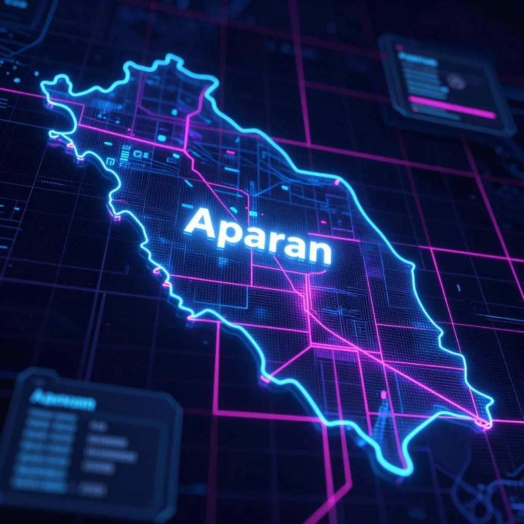 Aparan, Armenia Cyberpunk Map