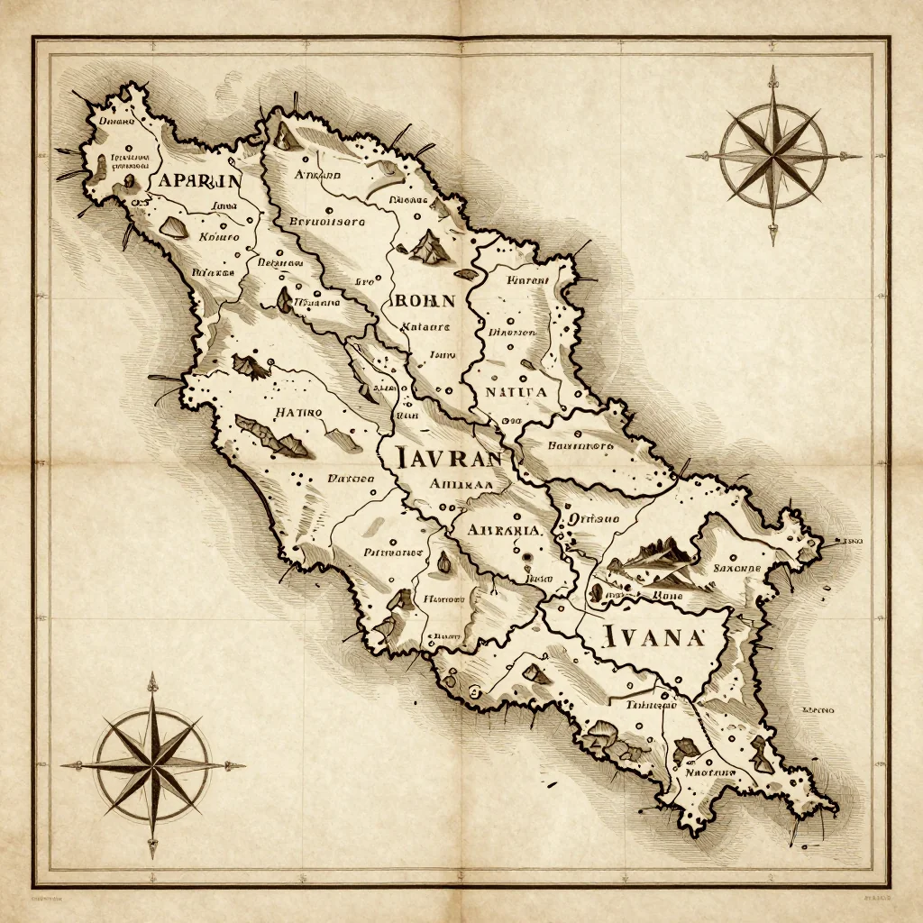 Aparan, Armenia Vintage Map