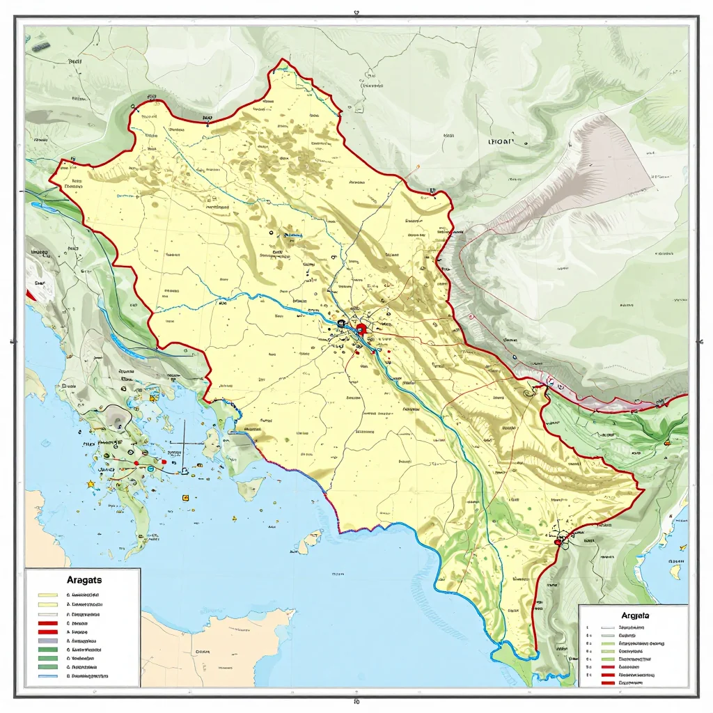 Aragats, Armenia Political Map