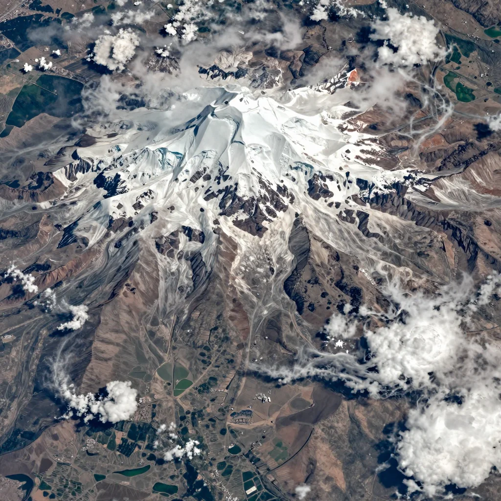 Aragats, Armenia Satellite View