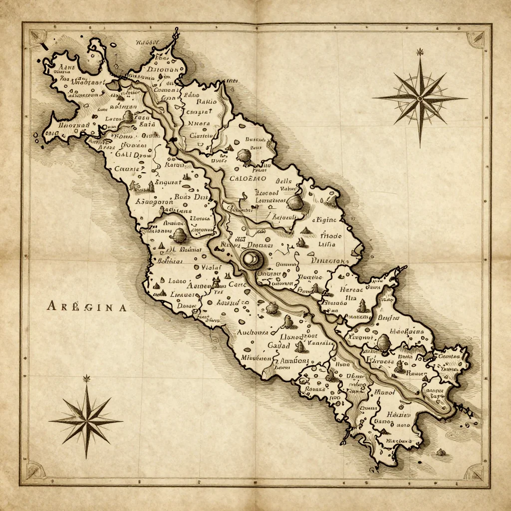 Aragats, Armenia Vintage Map