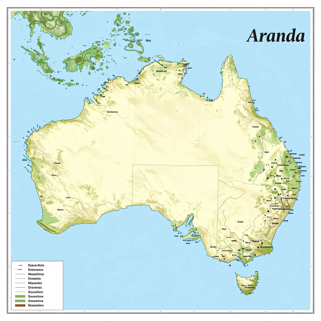 Aranda, Australia Political Map