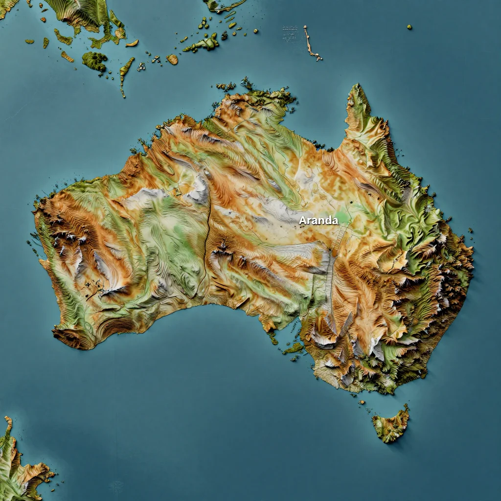 Aranda, Australia Topographic Map