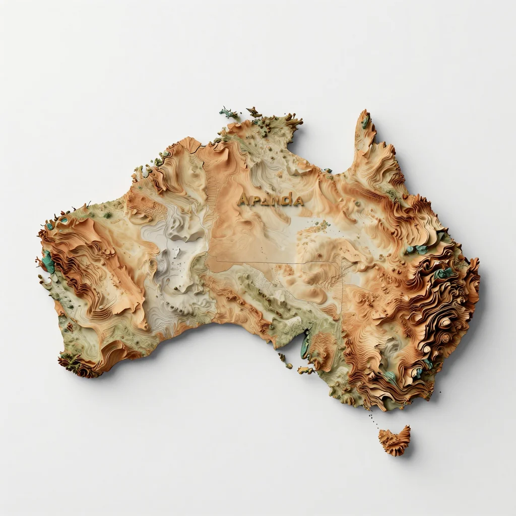 Aranda, Australia 3D Topographic