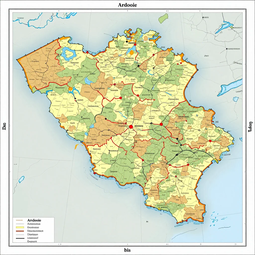 Political Map of Ardooie, Belgium - Administrative Boundaries Political map showing borders, administrative divisions, major cities, and capital of Ardooie, Belgium