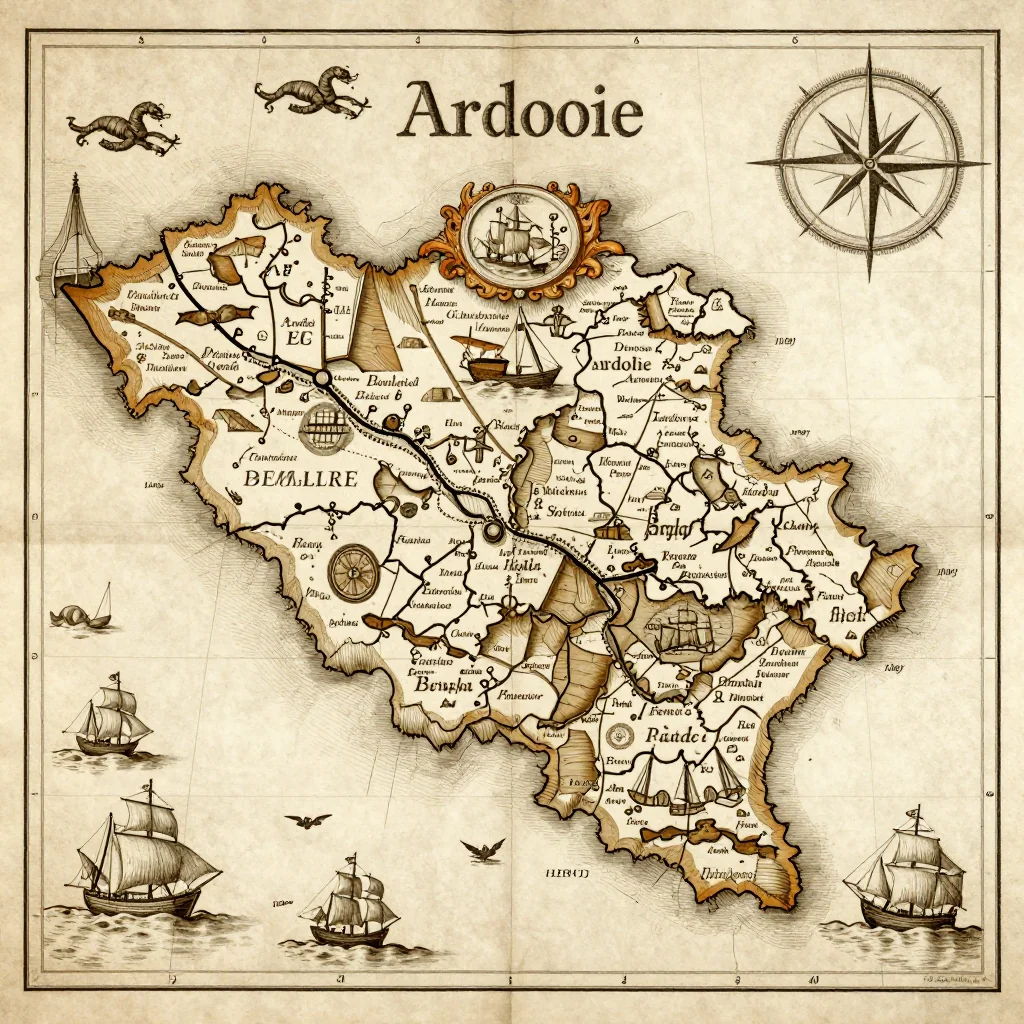 Historical Vintage Map of Ardooie, Belgium - Antique Cartography Antique vintage map of Ardooie, Belgium showing historical cartography style from 17th century