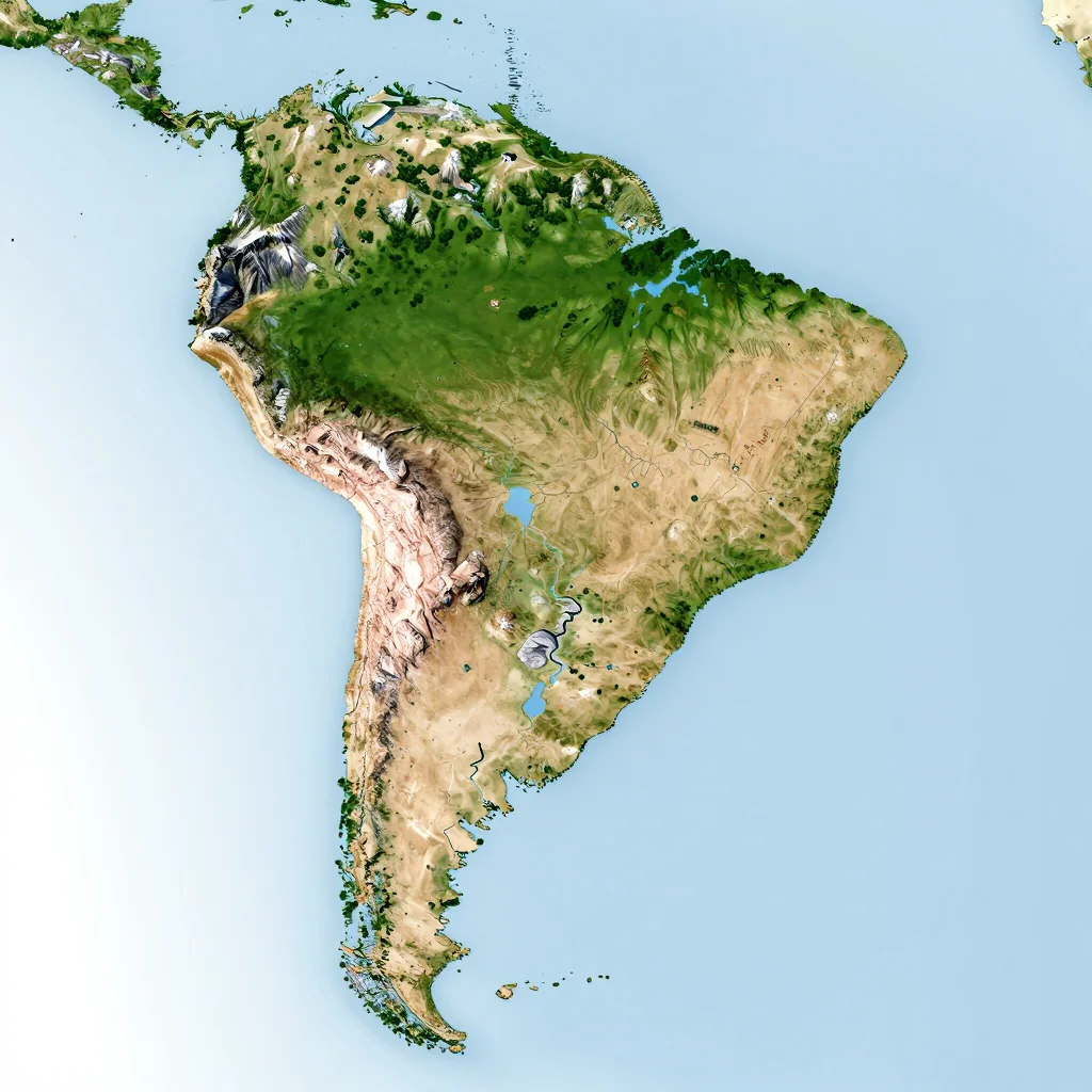 Argentina Physical Geography Map
