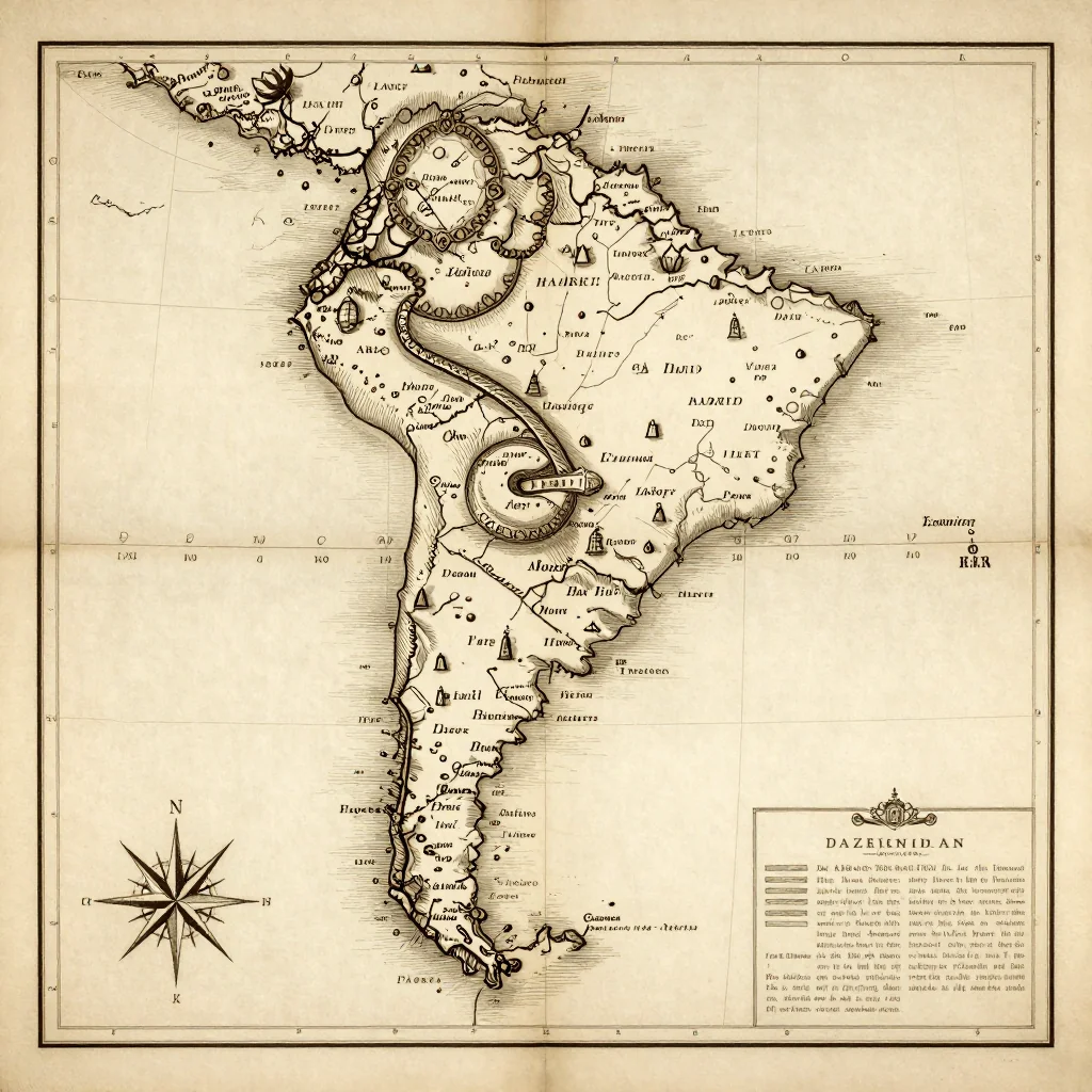 Argentina Vintage Map