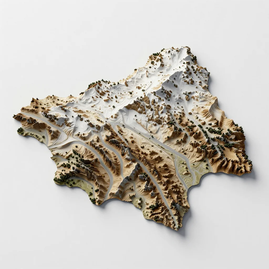 Arinsal, Andorra 3D Topographic
