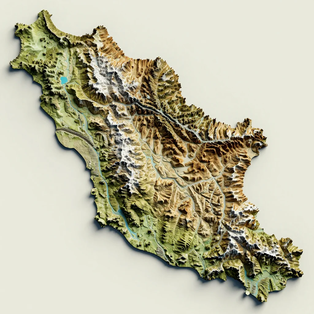 Armenia - Topographic Map Armenia Topographic Map
