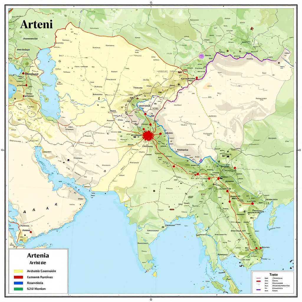 Arteni, Armenia Political Map