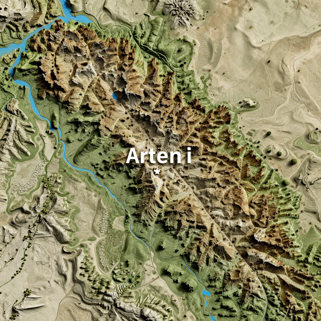 Arteni, Armenia - Topographic Map Arteni, Armenia Topographic Map