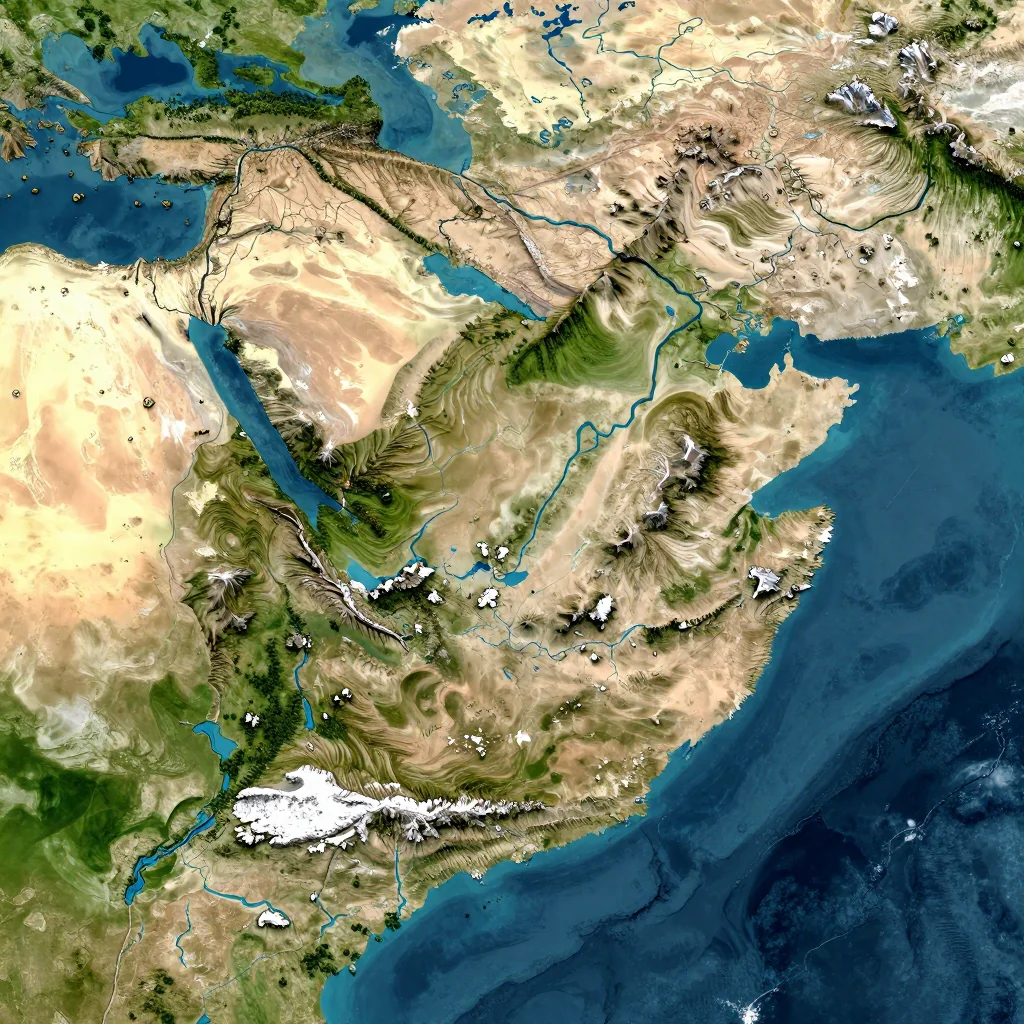 Ashkāsham Afghanistan Physical Geography Map - Natural Features and Terrain