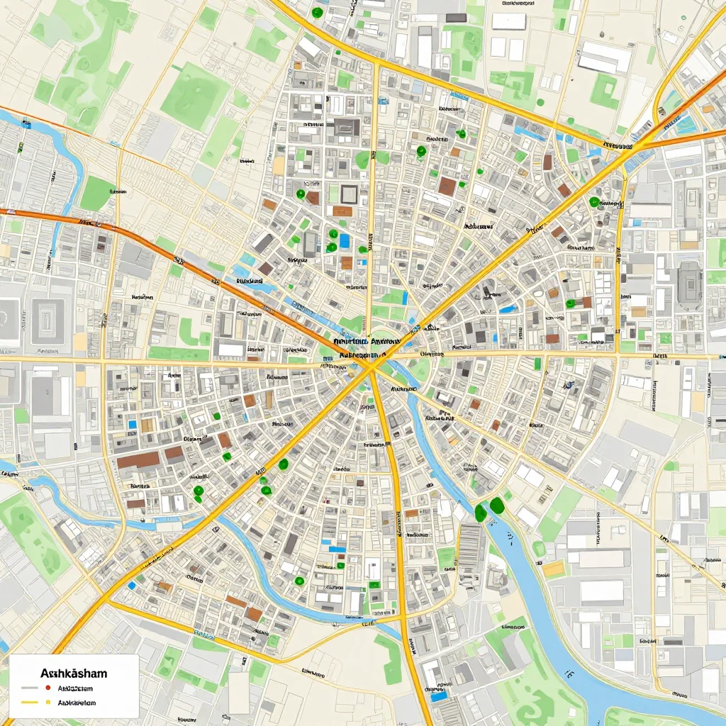 Ashkāsham Afghanistan Street Map - Roads and Urban Layout