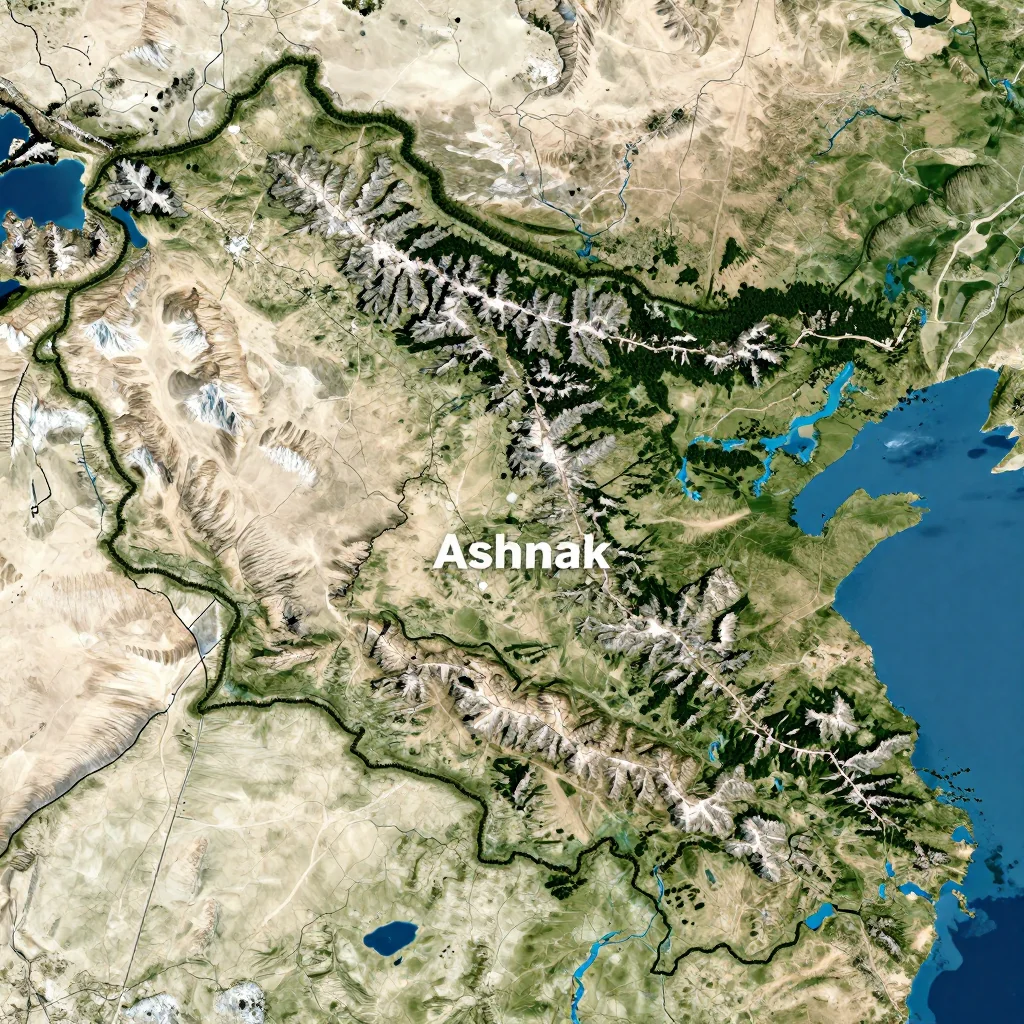 Ashnak, Armenia Physical Geography Map