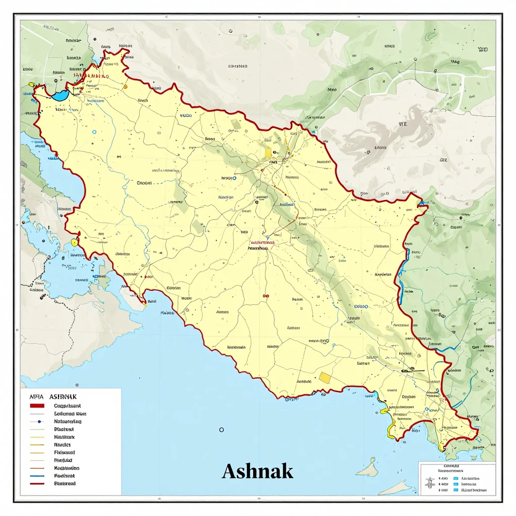 Ashnak, Armenia Political Map