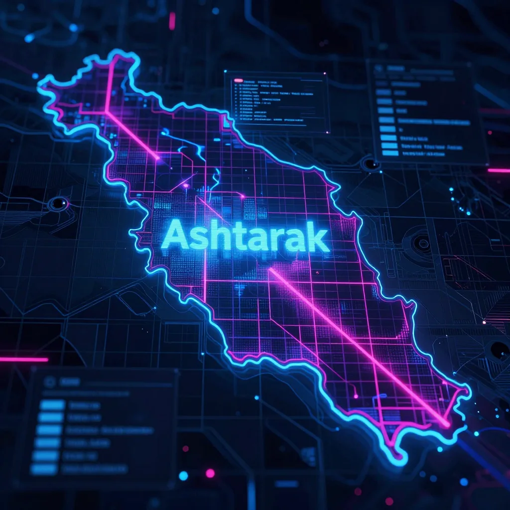Ashtarak, Armenia Cyberpunk Map