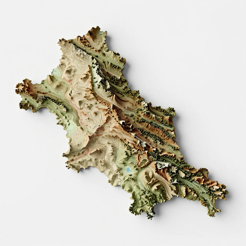 Asnyezhytsy, Belarus 3D Topographic