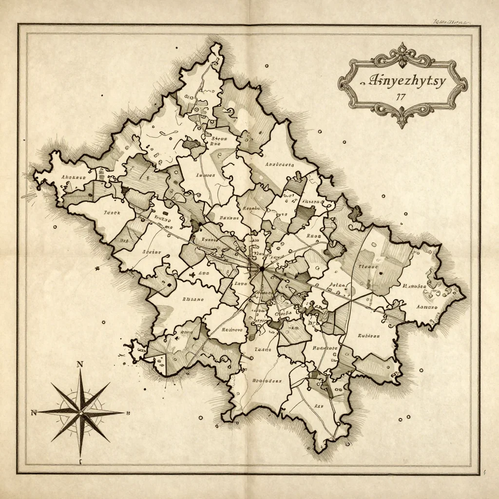 Asnyezhytsy, Belarus Vintage Map