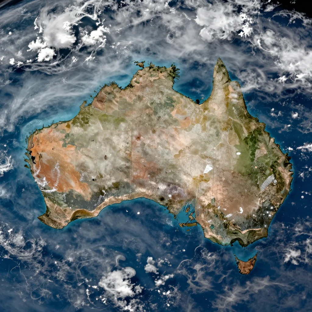 Australia Satellite View
