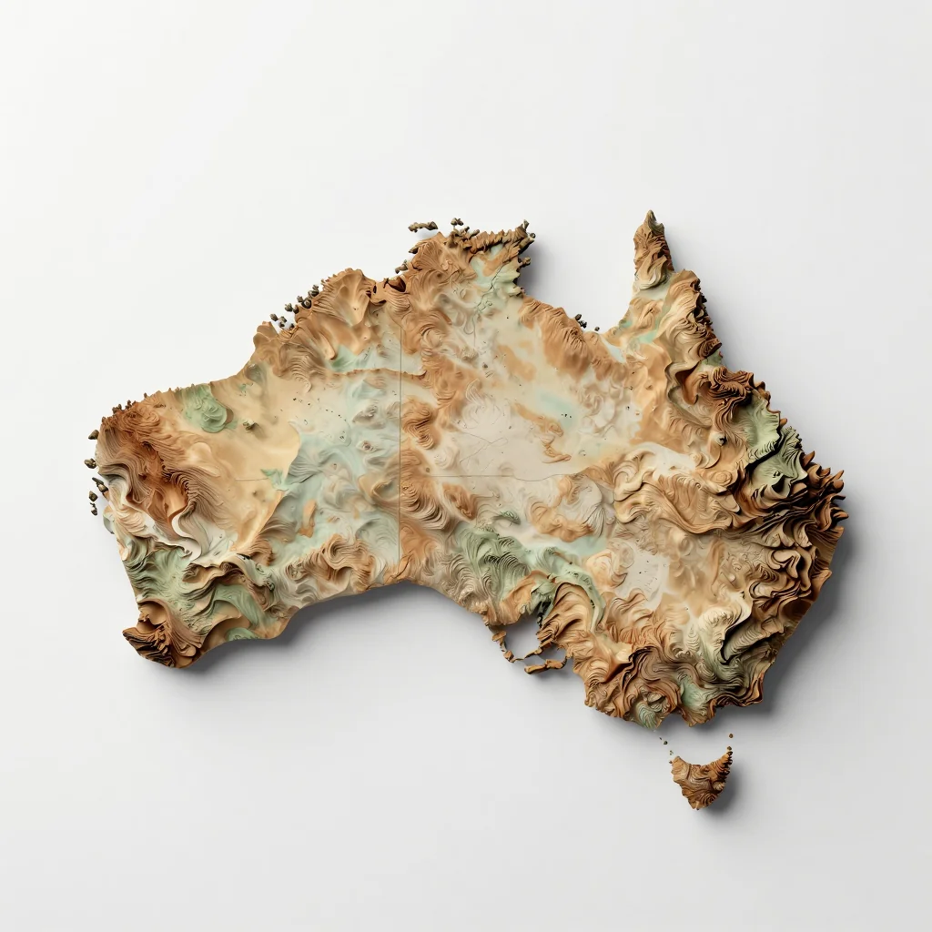 Australia 3D Topographic