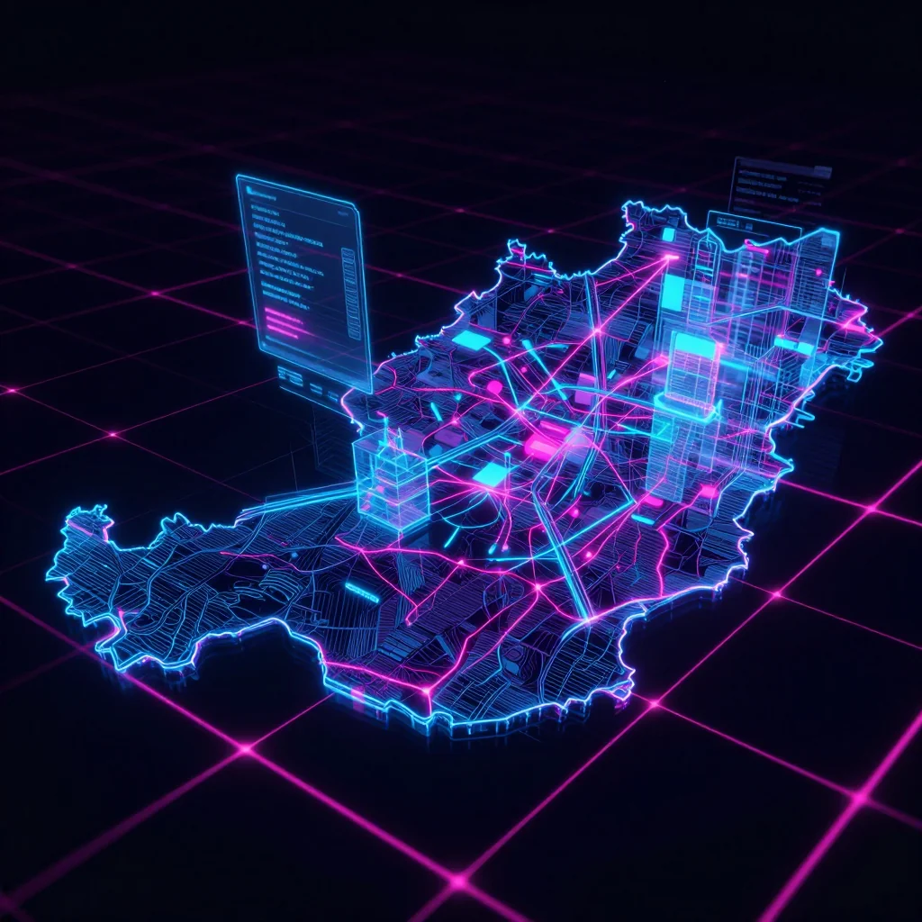 Austria Cyberpunk Map