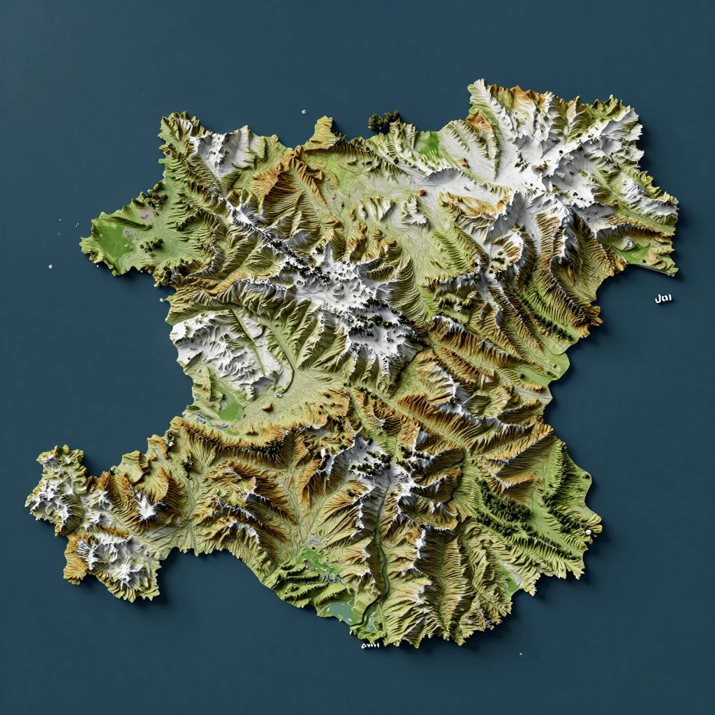 Austria - Topographic Map Austria Topographic Map