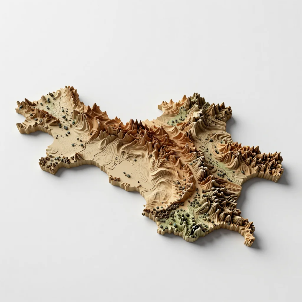 Azerbaijan 3D Topographic
