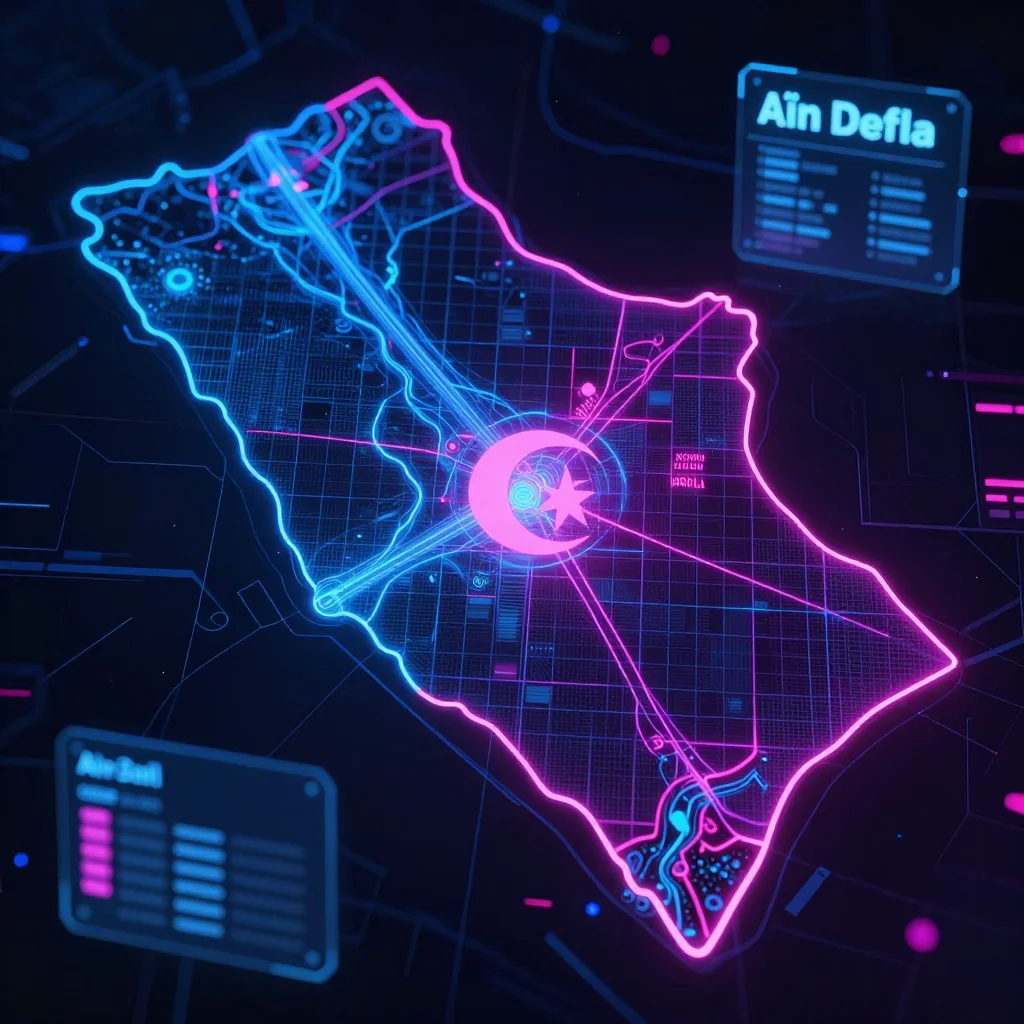 Aïn Defla, Algeria Cyberpunk Map