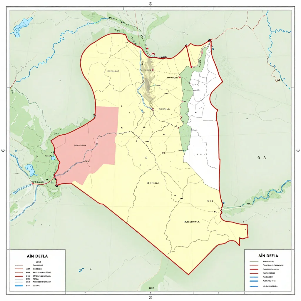 Aïn Defla, Algeria Political Map